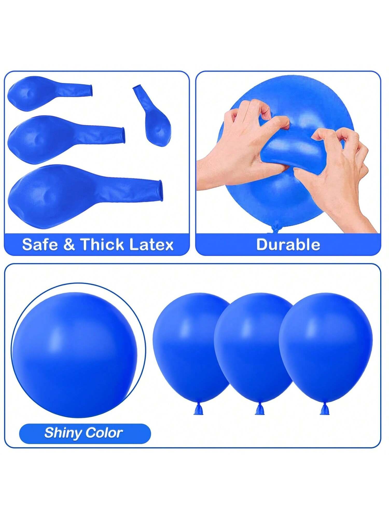 100PCS Balloon Garland Kit 5-18 Inch Latex Balloons with Strip Glue Dots Ribbon