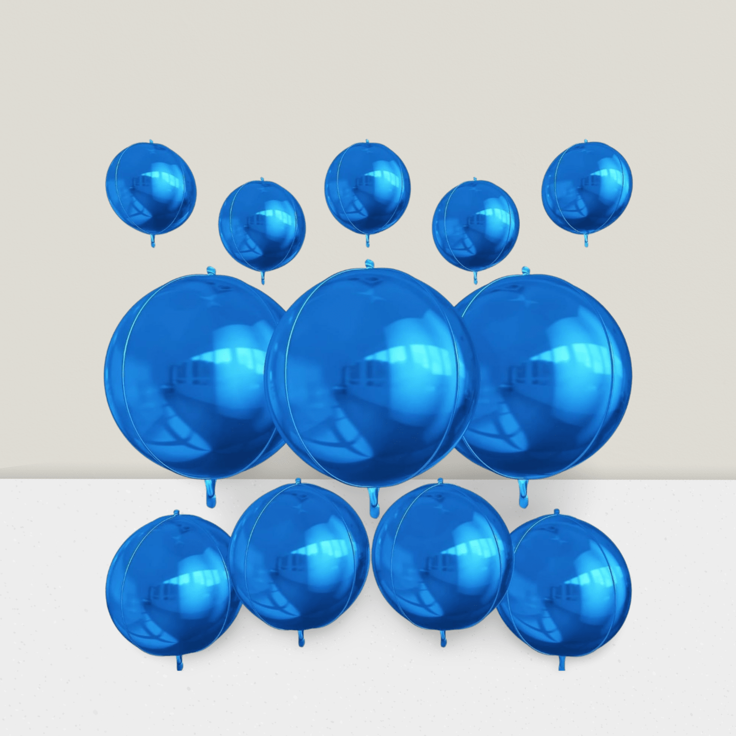12pcs Metallic 4D Foil Balloons 22 15 10 Inch for Birthday Graduation Party Decor