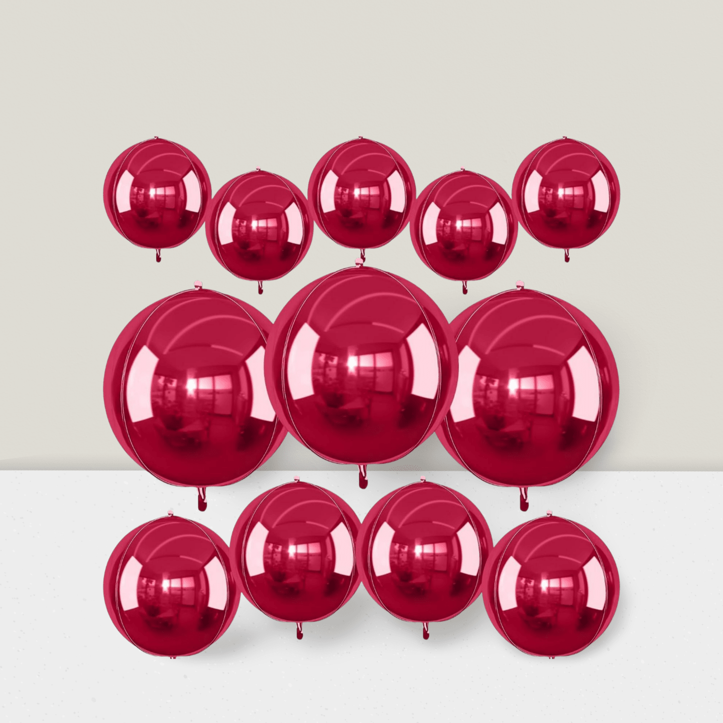 12pcs Metallic 4D Foil Balloons 22 15 10 Inch for Birthday Graduation Party Decor