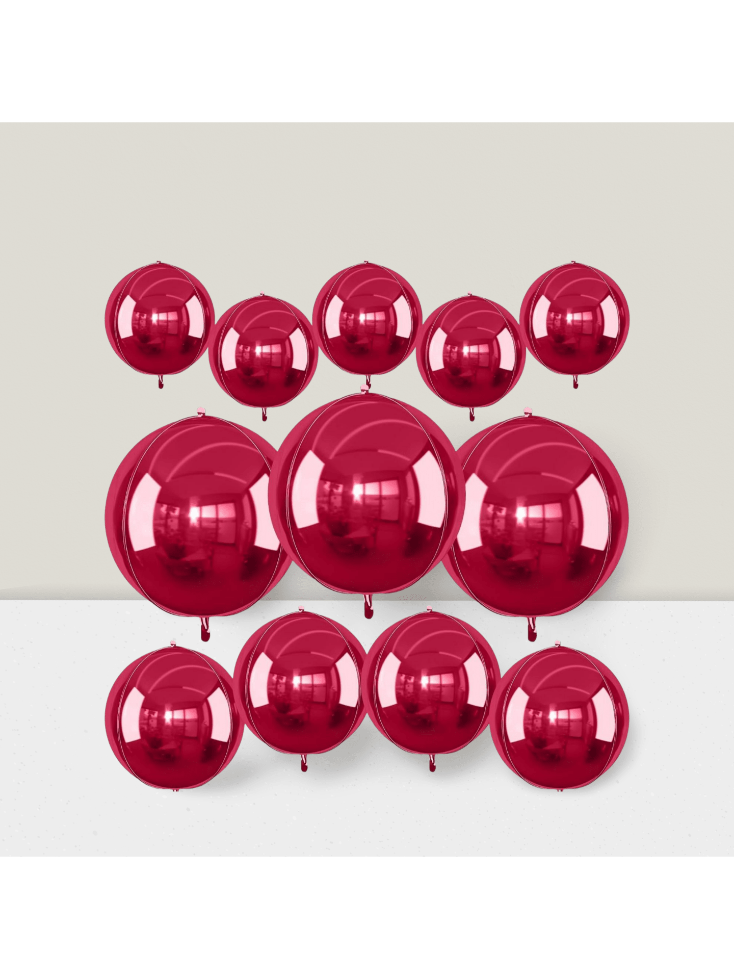 12pcs Metallic 4D Foil Balloons 22 15 10 Inch for Birthday Graduation Party Decor