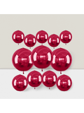 12pcs Metallic 4D Foil Balloons 22 15 10 Inch for Birthday Graduation Party Decor