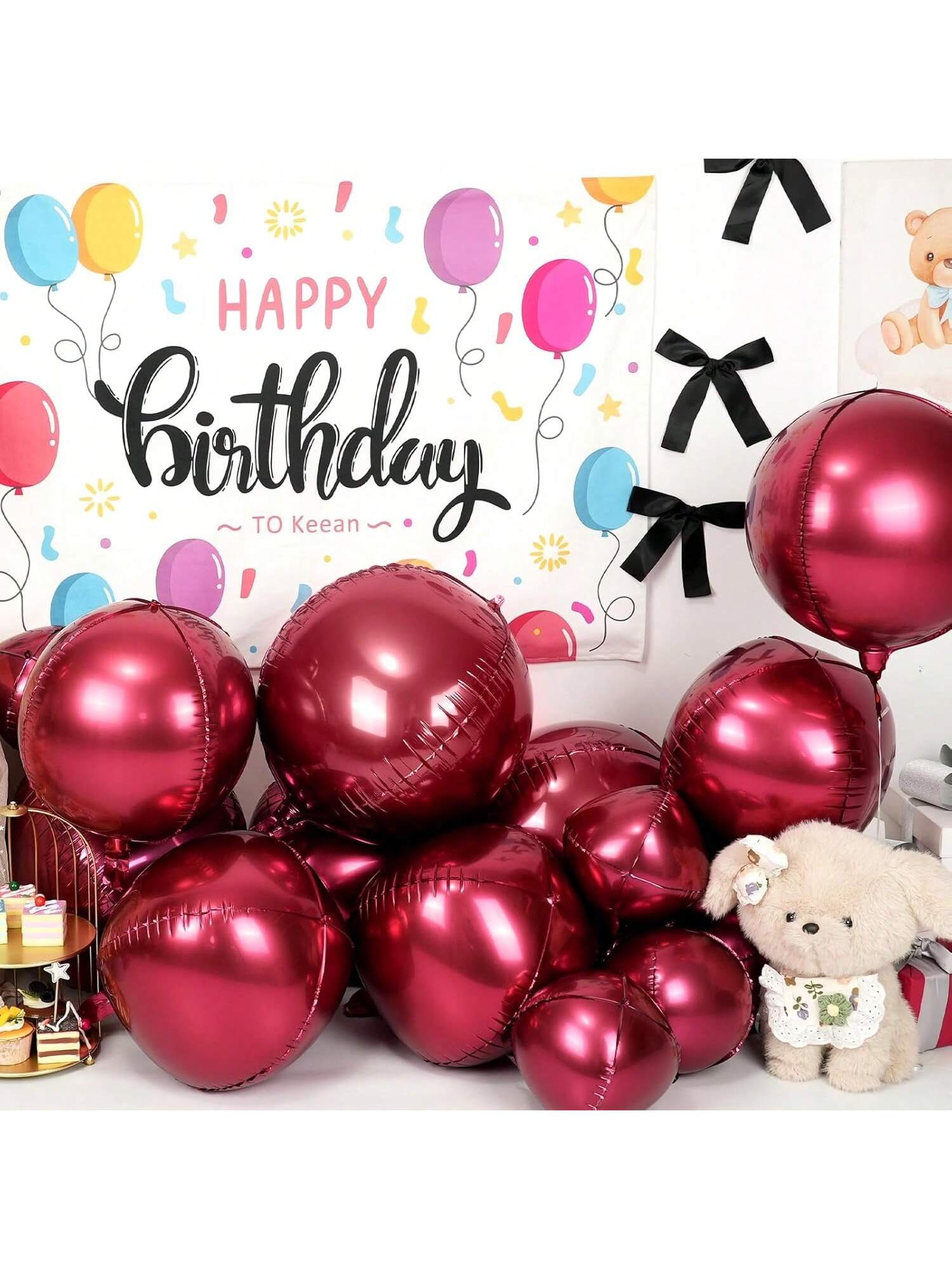 12pcs Metallic 4D Foil Balloons 22 15 10 Inch for Birthday Graduation Party Decor