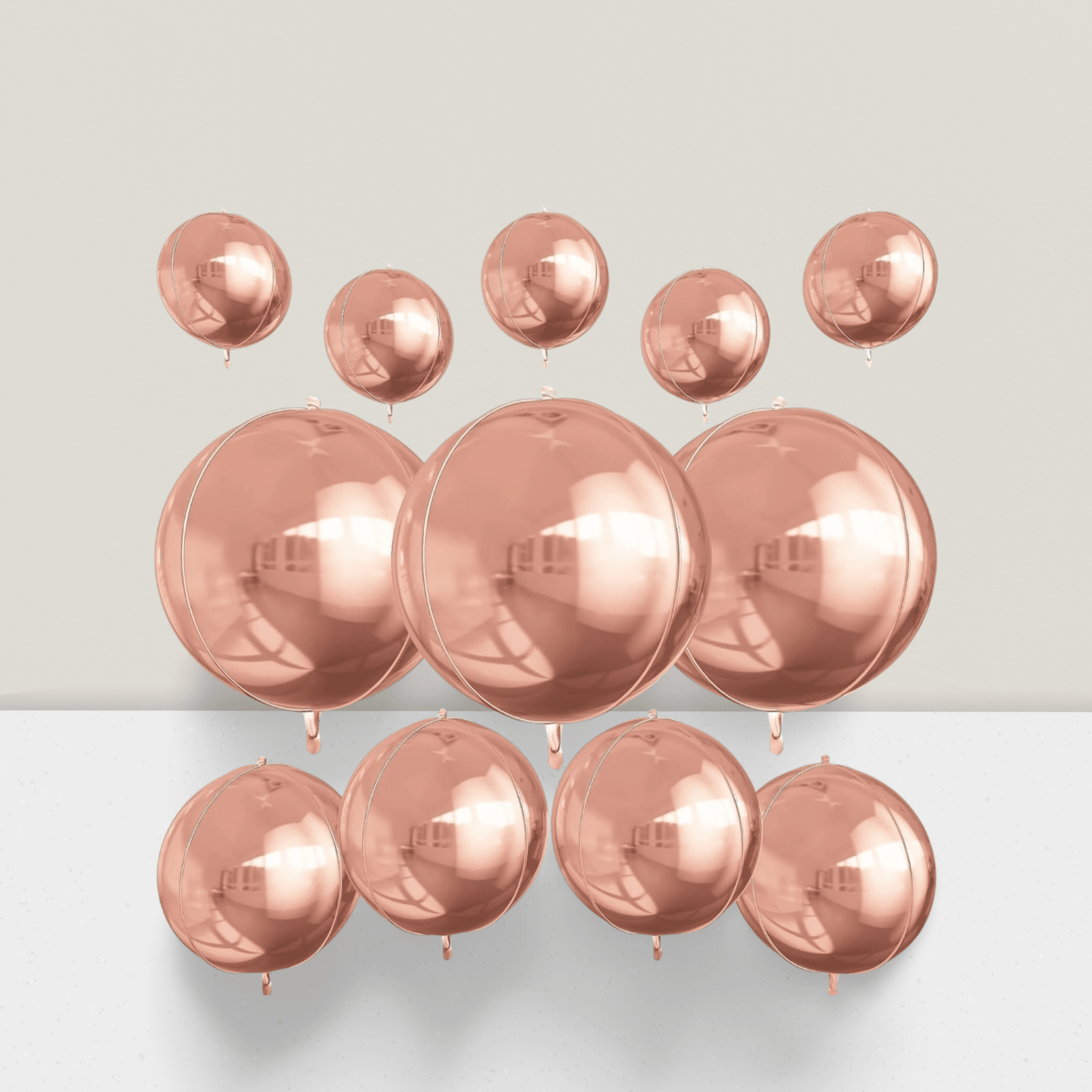 12pcs Metallic 4D Foil Balloons 22 15 10 Inch for Birthday Graduation Party Decor
