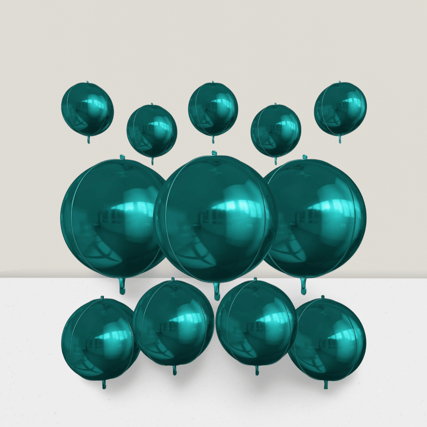 12pcs Metallic 4D Foil Balloons 22 15 10 Inch for Birthday Graduation Party Decor