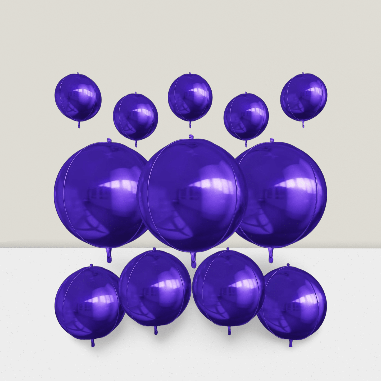 12pcs Metallic 4D Foil Balloons 22 15 10 Inch for Birthday Graduation Party Decor