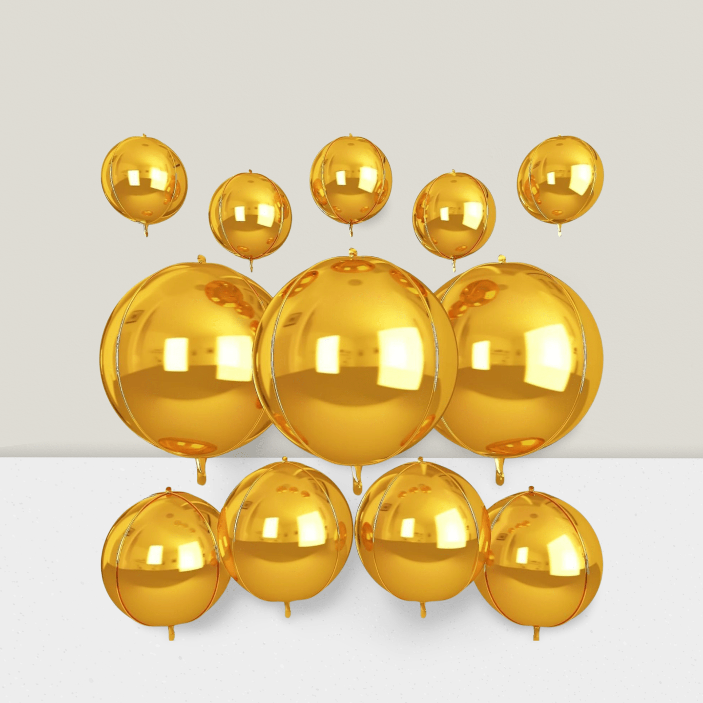 12pcs Metallic 4D Foil Balloons 22 15 10 Inch for Birthday Graduation Party Decor