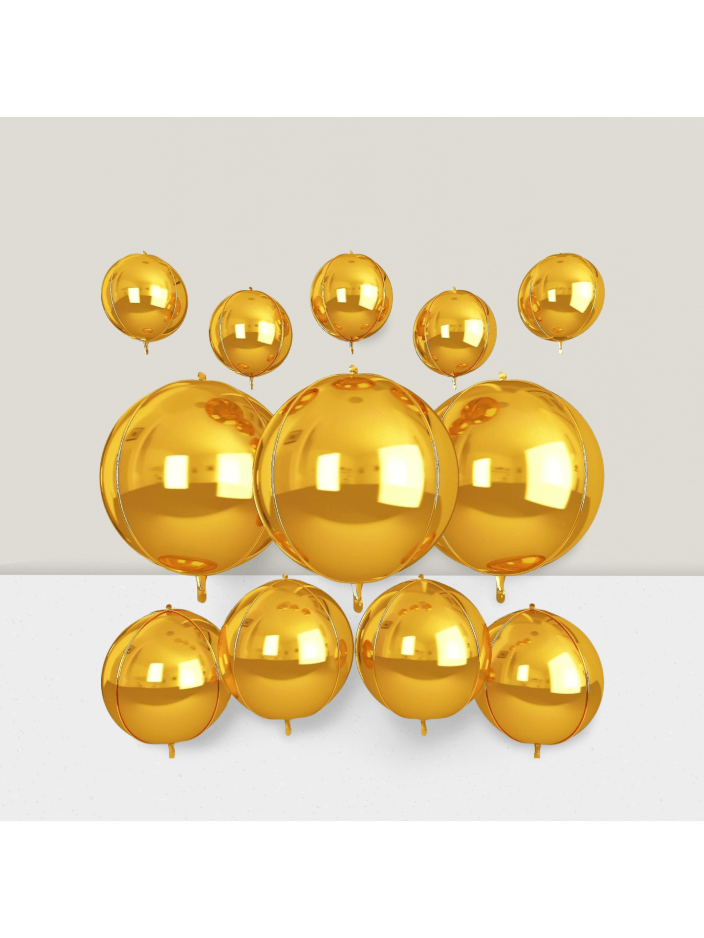 12pcs Metallic 4D Foil Balloons 22 15 10 Inch for Birthday Graduation Party Decor