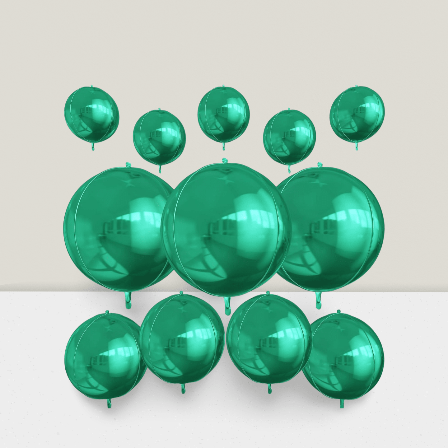 12pcs Metallic 4D Foil Balloons 22 15 10 Inch for Birthday Graduation Party Decor