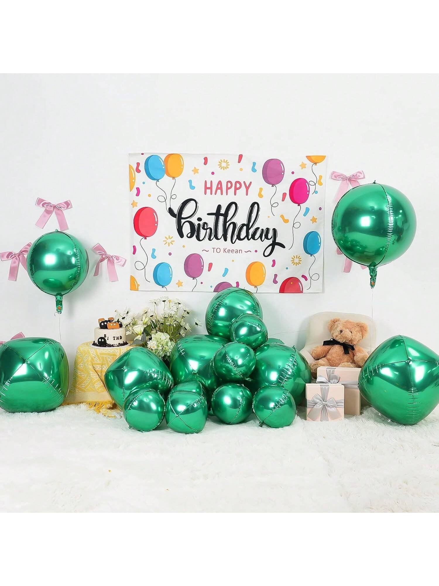 12pcs Metallic 4D Foil Balloons 22 15 10 Inch for Birthday Graduation Party Decor