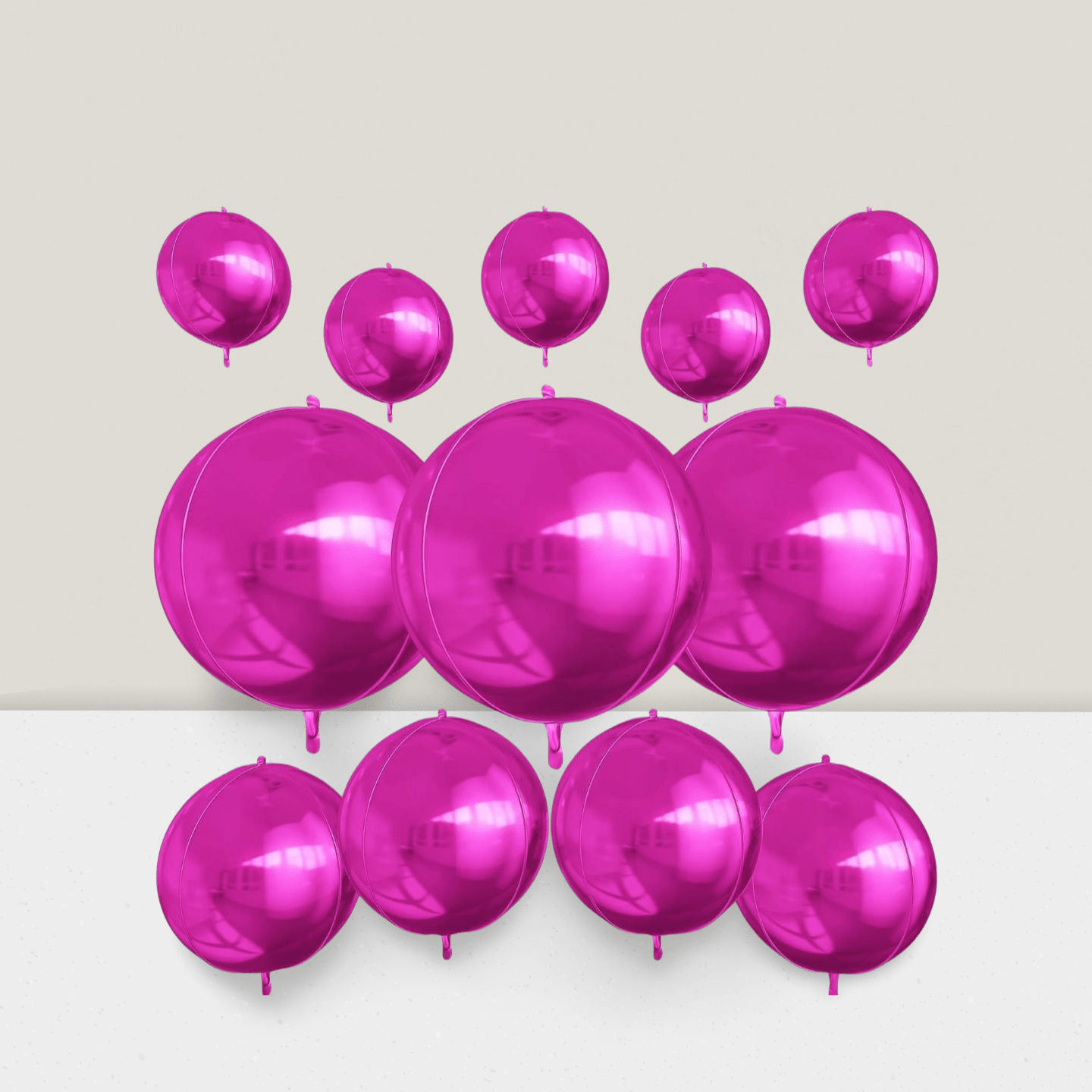 12pcs Metallic 4D Foil Balloons 22 15 10 Inch for Birthday Graduation Party Decor