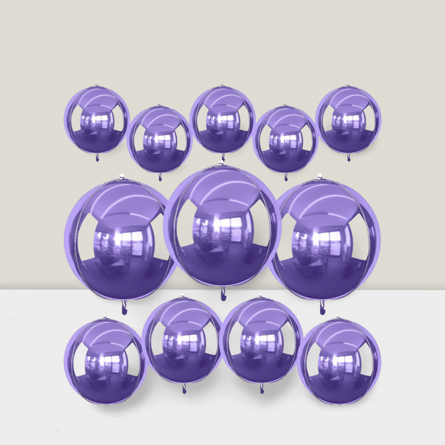 12pcs Metallic 4D Foil Balloons 22 15 10 Inch for Birthday Graduation Party Decor