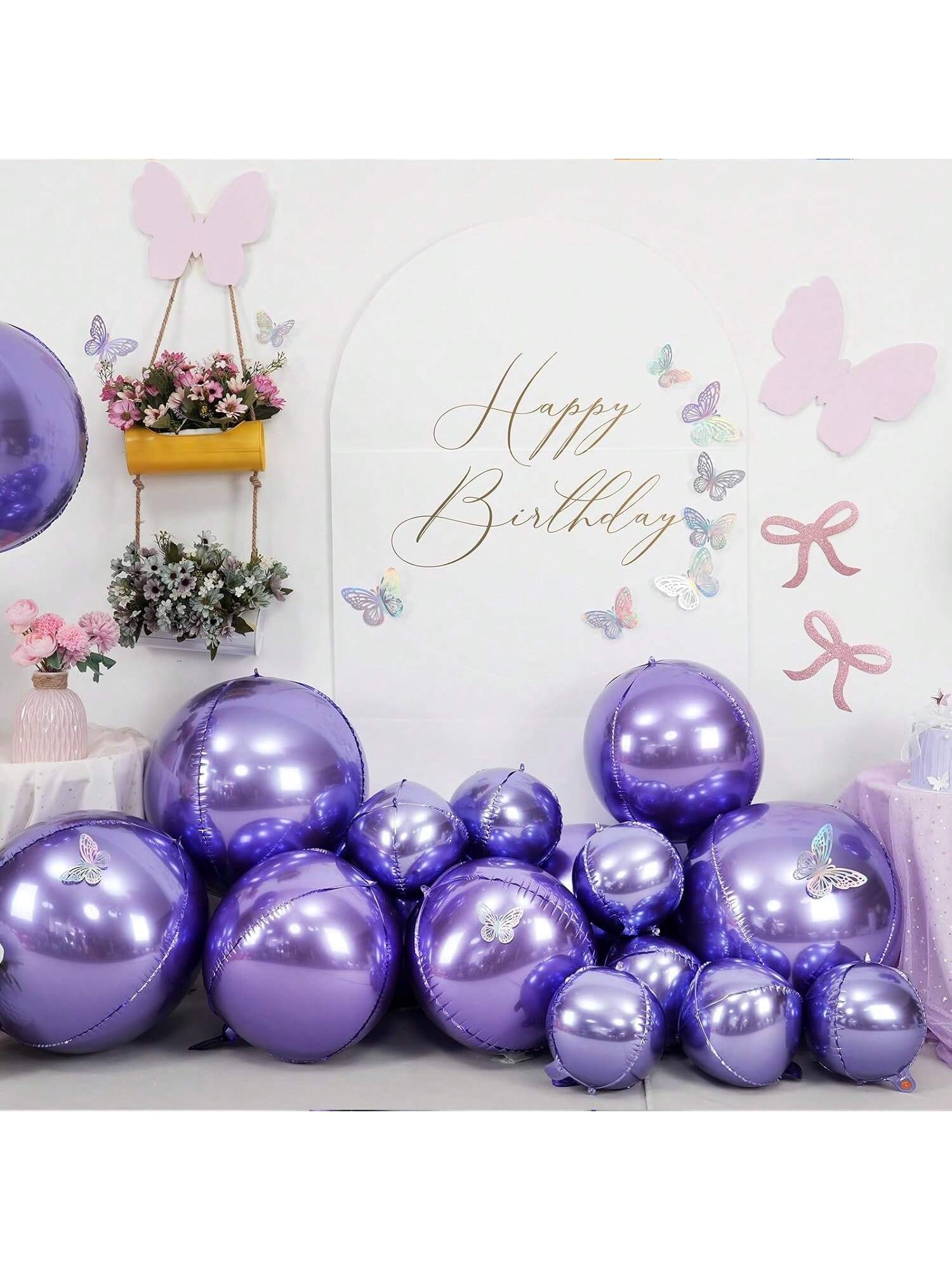 12pcs Metallic 4D Foil Balloons 22 15 10 Inch for Birthday Graduation Party Decor