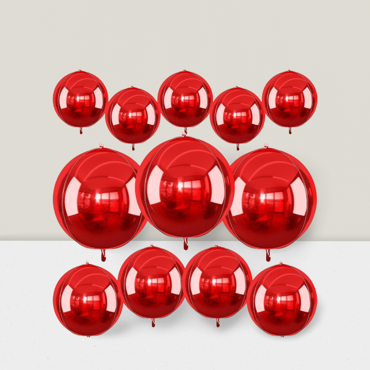 12pcs Metallic 4D Foil Balloons 22 15 10 Inch for Birthday Graduation Party Decor