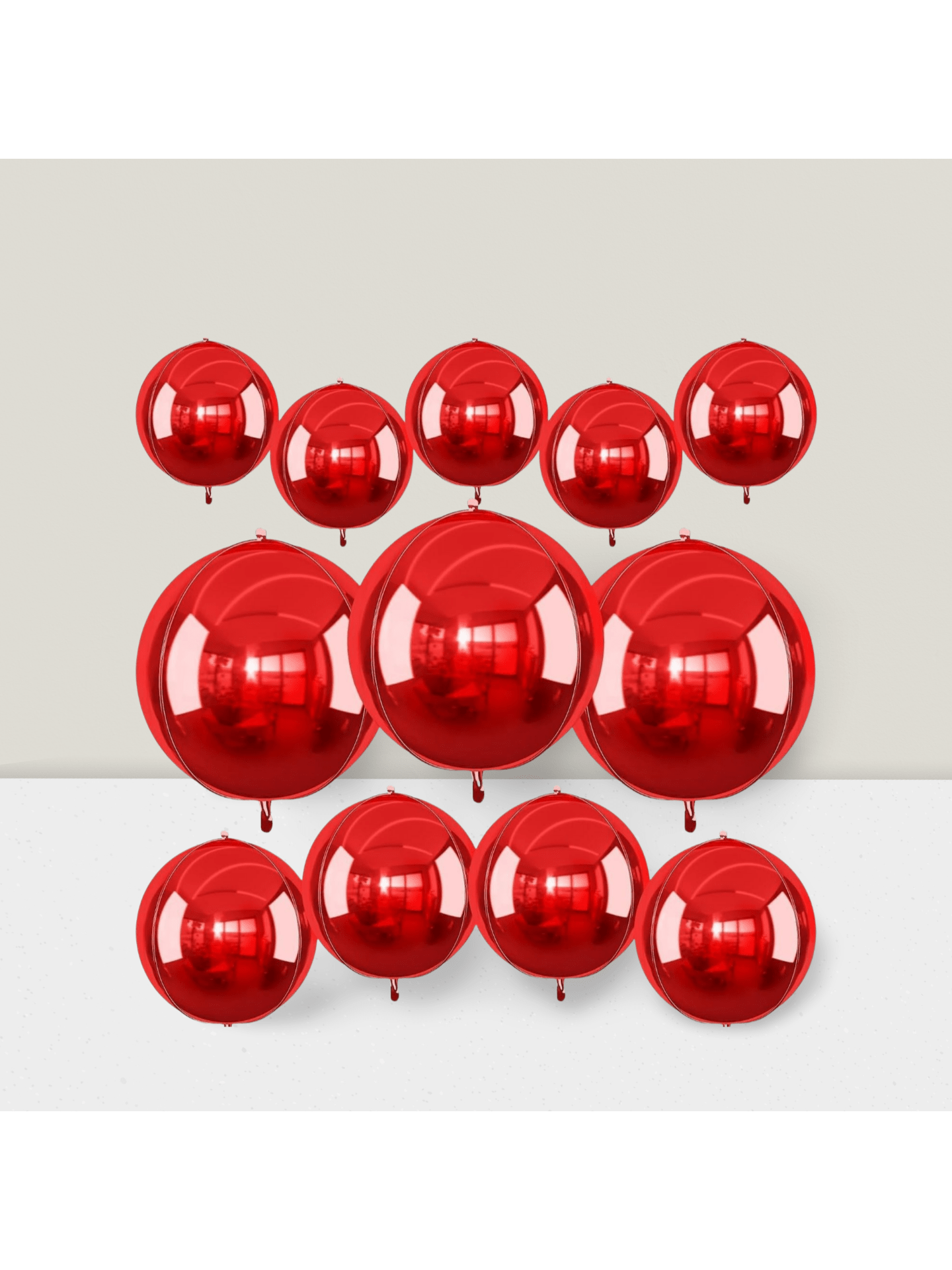 12pcs Metallic 4D Foil Balloons 22 15 10 Inch for Birthday Graduation Party Decor