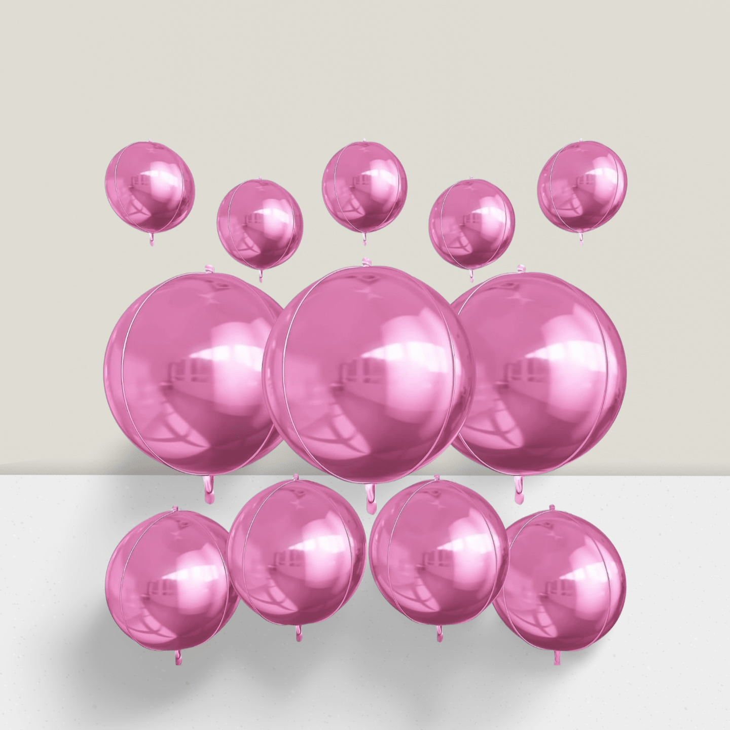 12pcs Metallic 4D Foil Balloons 22 15 10 Inch for Birthday Graduation Party Decor