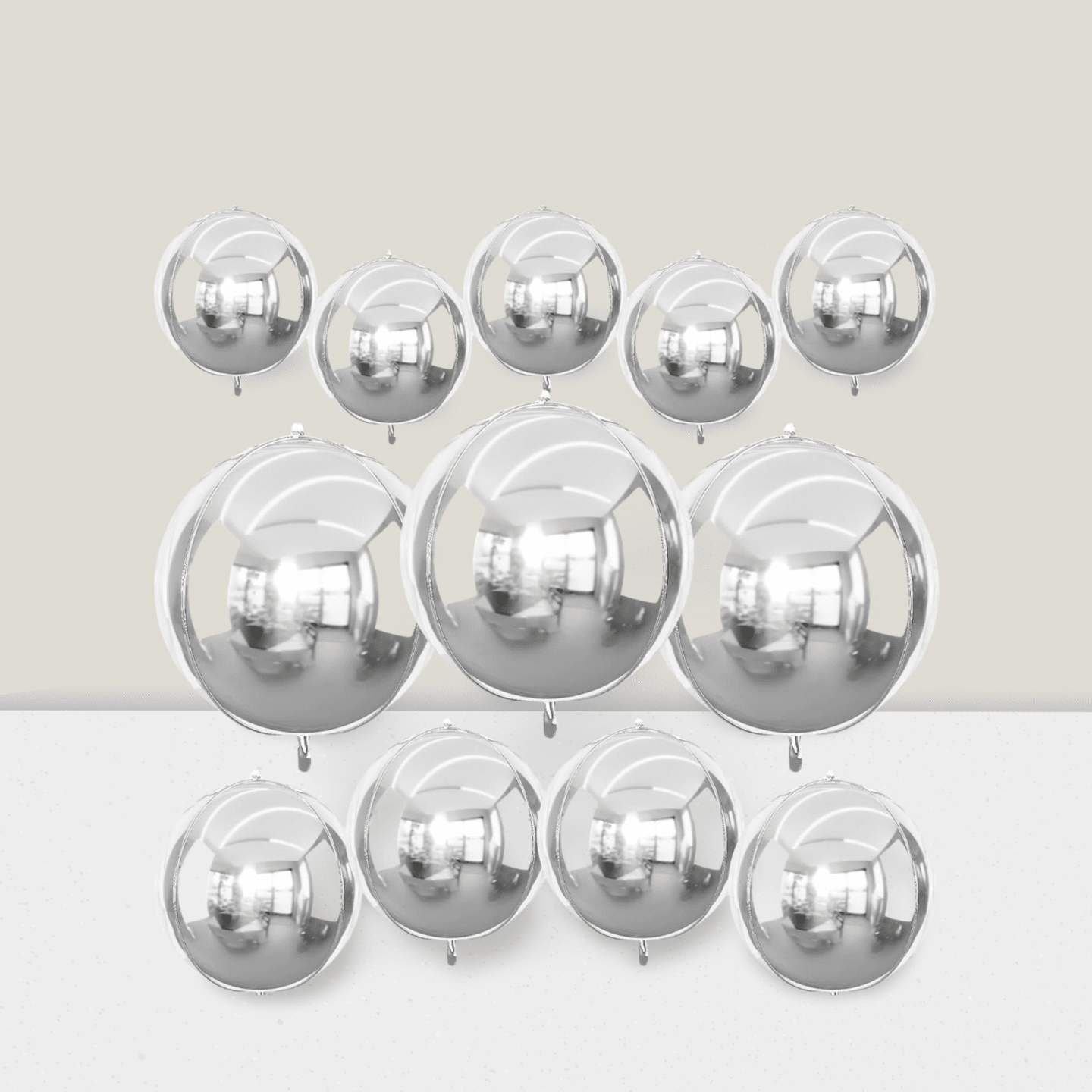 12pcs Metallic 4D Foil Balloons 22 15 10 Inch for Birthday Graduation Party Decor