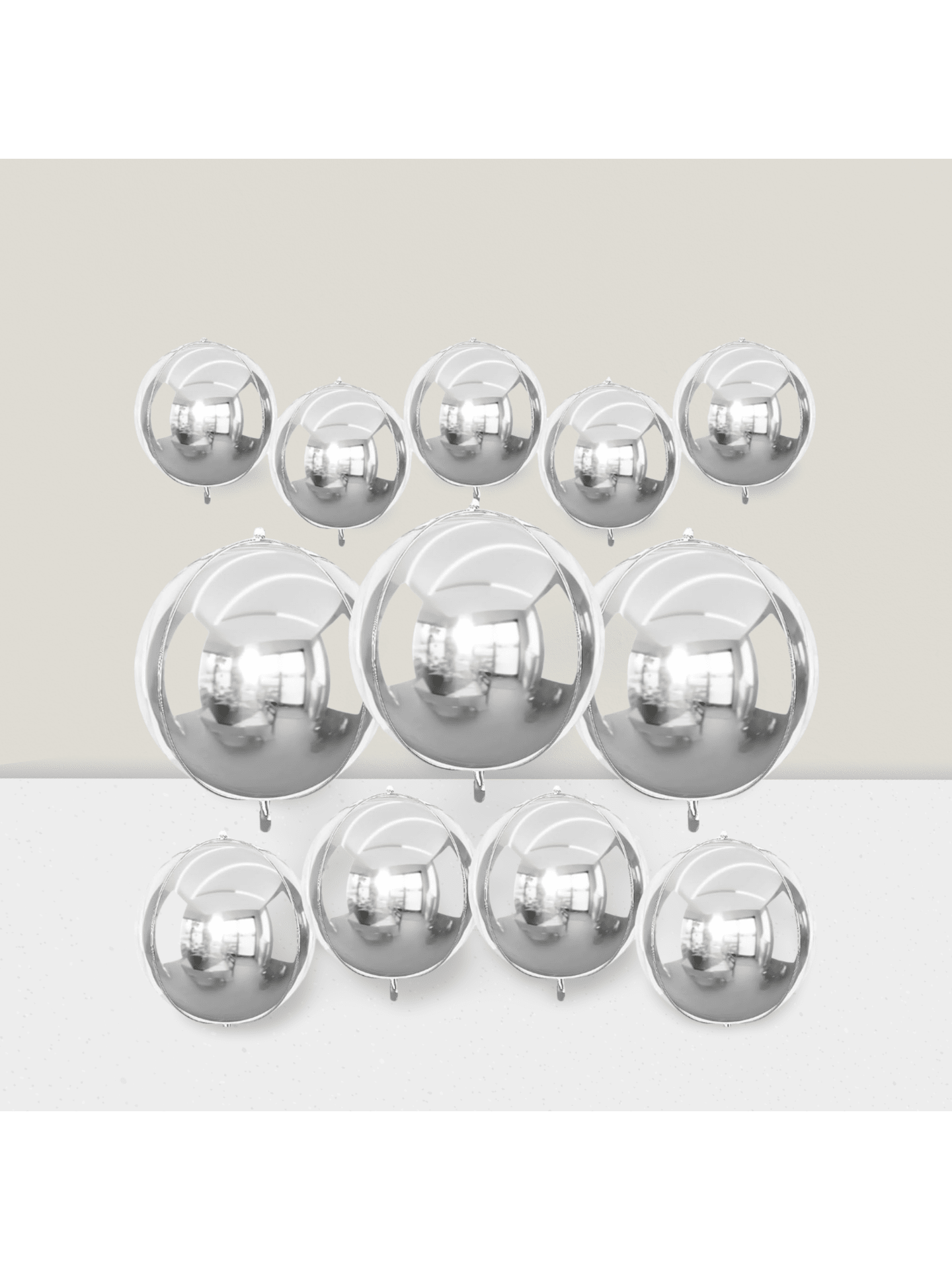 12pcs Metallic 4D Foil Balloons 22 15 10 Inch for Birthday Graduation Party Decor