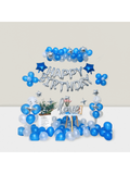 Birthday Decorations 78 pcs 3D Banner Love Balloon Star Confetti Latex Balloons