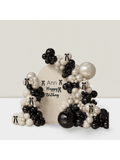 111PCS Black White Champagne Balloon Arch Double-Stuffed for Party Decor