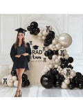 111PCS Black White Champagne Balloon Arch Double-Stuffed for Party Decor