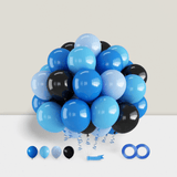 60pcs Blue Black Gamer Balloons 12 Inch for Kids Video Game Birthday Party