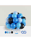 60pcs Blue Black Gamer Balloons 12 Inch for Kids Video Game Birthday Party