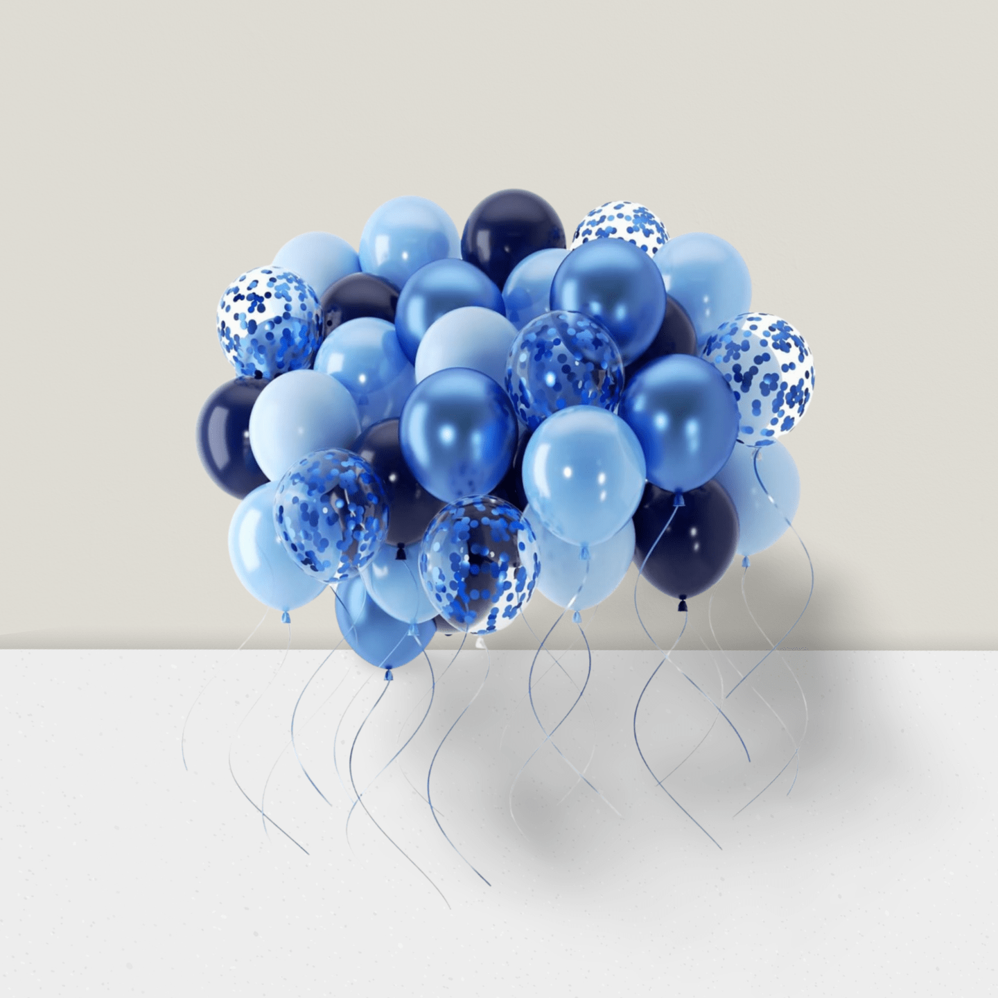 60-Piece Blue Balloons 12-Inch for Birthday, Wedding, Baby Shower, or Party Decor