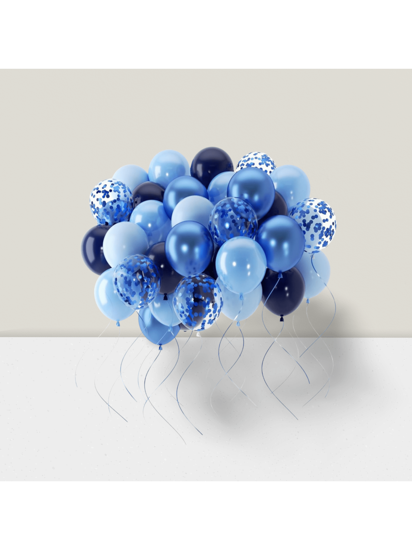 60-Piece Blue Balloons 12-Inch for Birthday, Wedding, Baby Shower, or Party Decor
