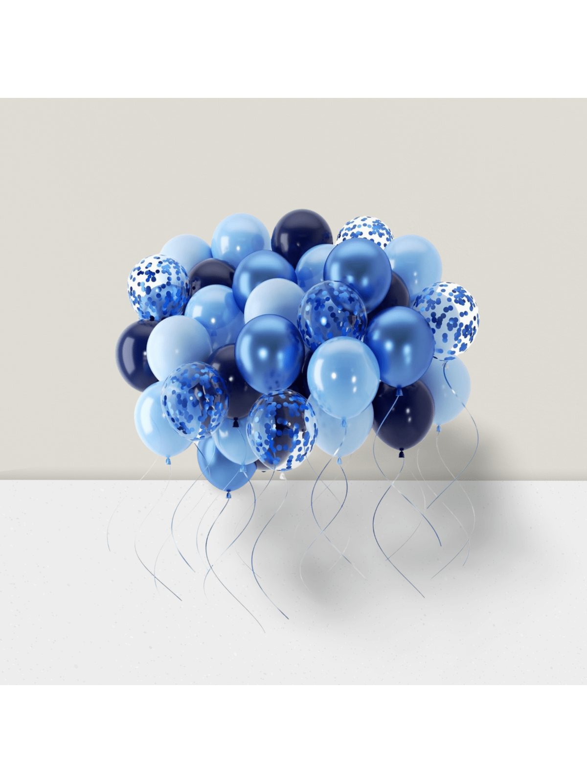 60-Piece Blue Balloons 12-Inch for Birthday, Wedding, Baby Shower, or Party Decor