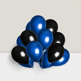 100-Piece 10-Inch Pearl Dark Blue and Black Balloons for Party Decor