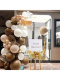 166PCS Boho Brown Balloon Garland Kit with Coffee Nude White Balloons for Parties