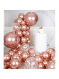 55-Piece Metallic Rose Gold Balloon Garland Kit for Anniversary or Birthday Party