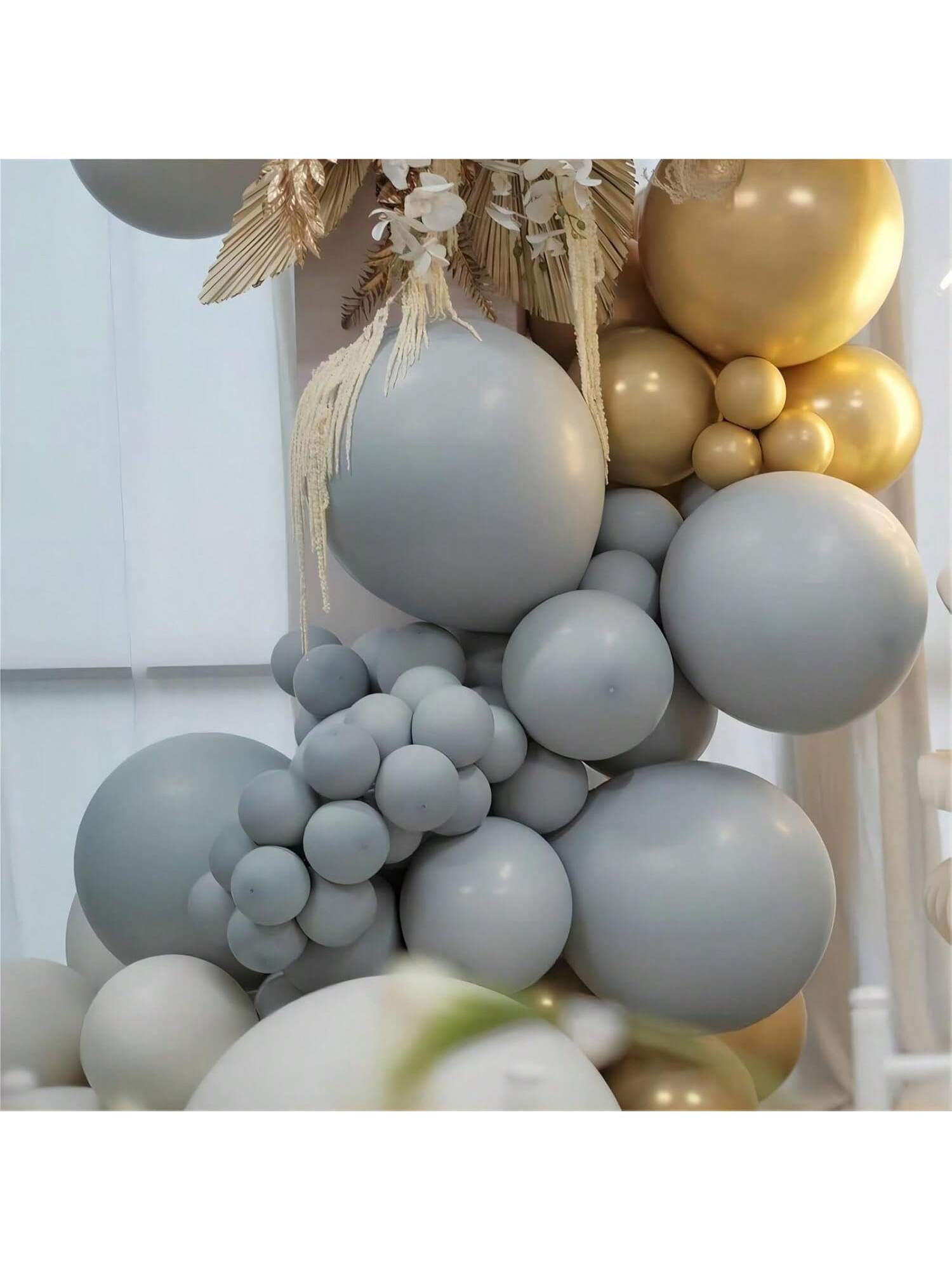140PCS Grey Latex Balloons 5-18 Inch BOHO Party Birthday Halloween Garland
