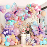 Pink Purple Butterfly Balloon Arch Kit For Birthdays Weddings Parties
