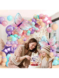 Pink Purple Butterfly Balloon Arch Kit For Birthdays Weddings Parties