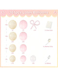 161pcs Pink and Yellow Balloon Arch Kit Birthday Wedding Baby Shower Decor