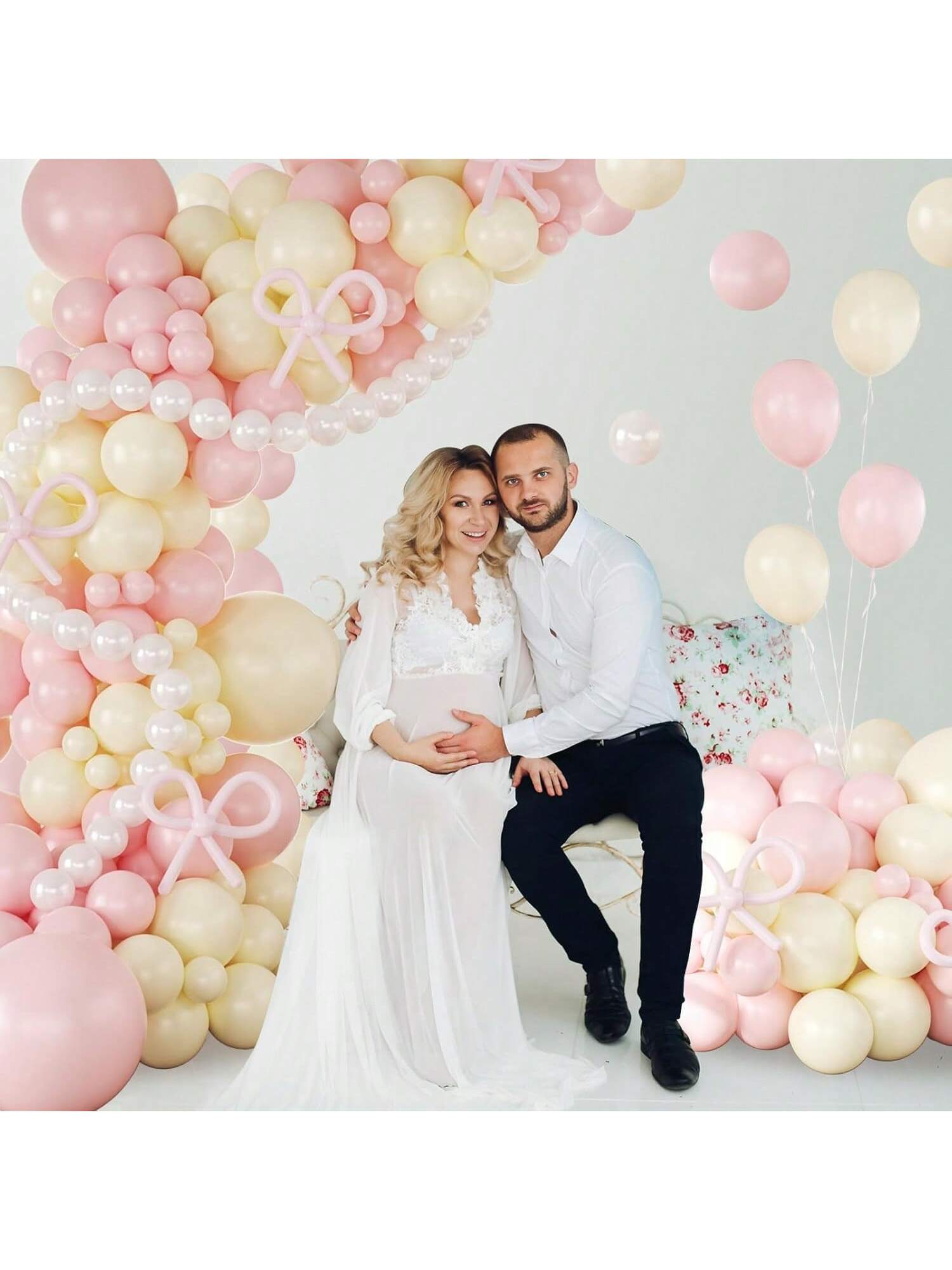 161pcs Pink and Yellow Balloon Arch Kit Birthday Wedding Baby Shower Decor