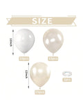 52-Piece 12-Inch Pearl White Double-Stuffed Balloons for Party and Wedding Decor