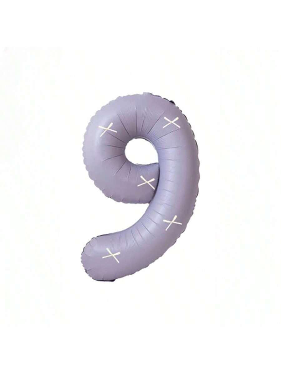 Beige Bow Number 9 Balloon for Birthday Party Decorations