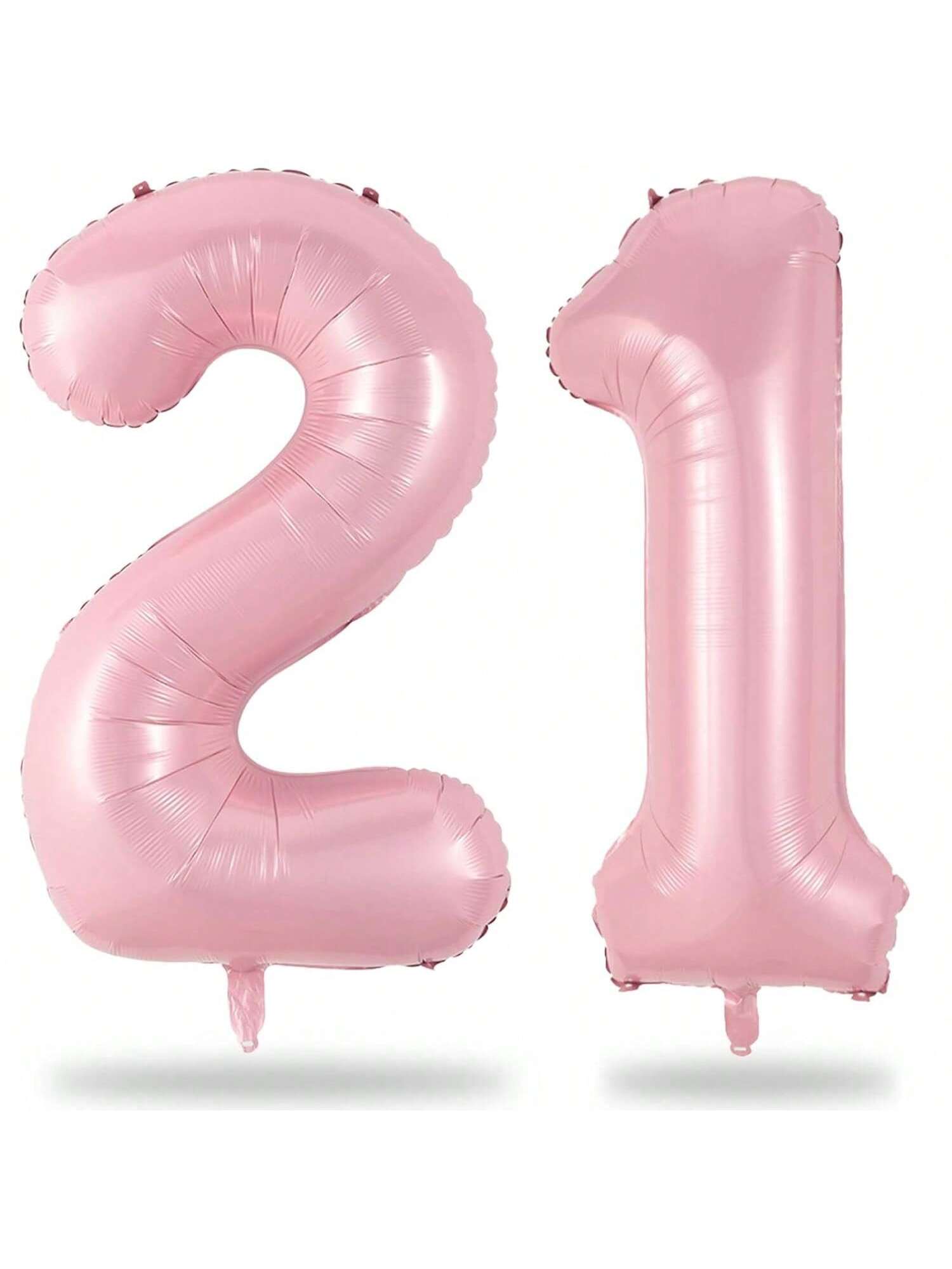 40 Inch Pastel Pink Number 21 Foil Balloon 21st Birthday Anniversary Decor