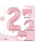 40 Inch Pastel Pink Number 21 Foil Balloon 21st Birthday Anniversary Decor