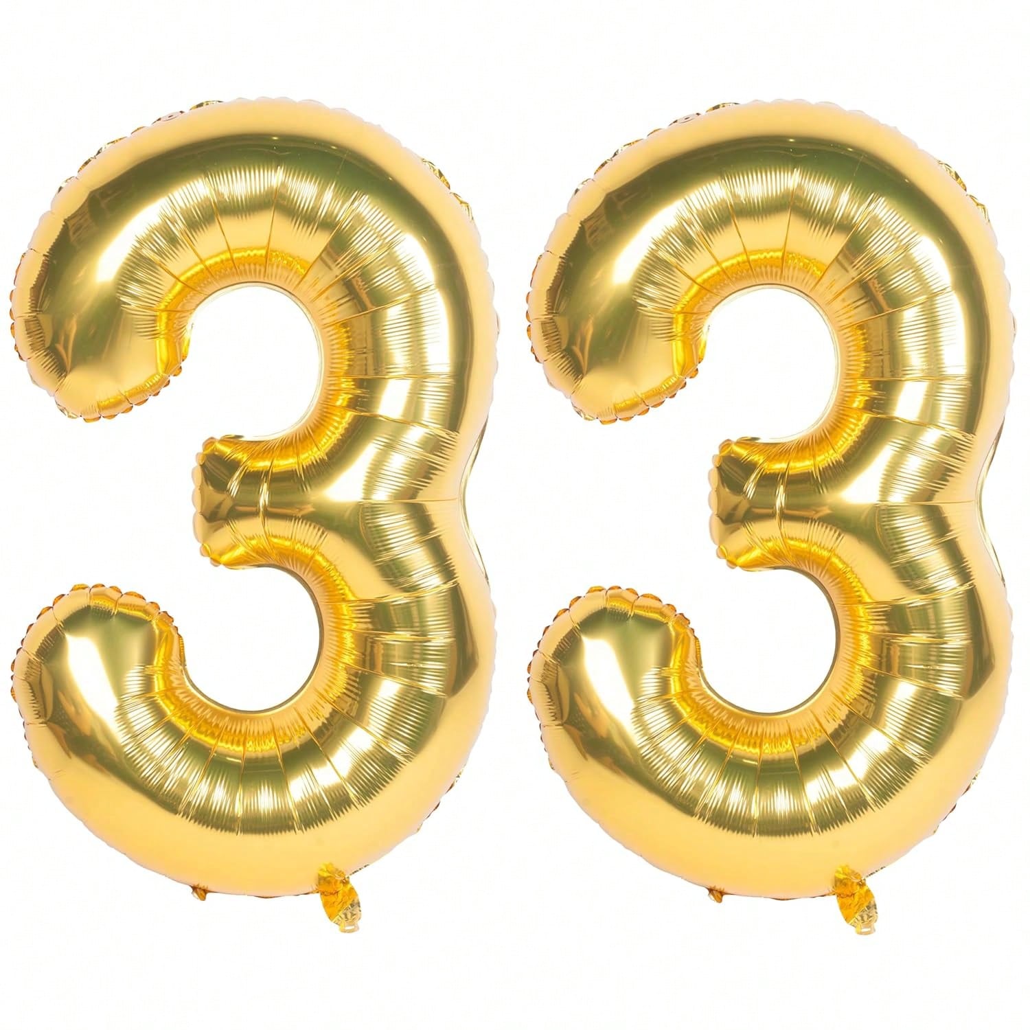 40" Gold Number 33 Helium Foil Balloon For Birthday Party And Banquet Decorations