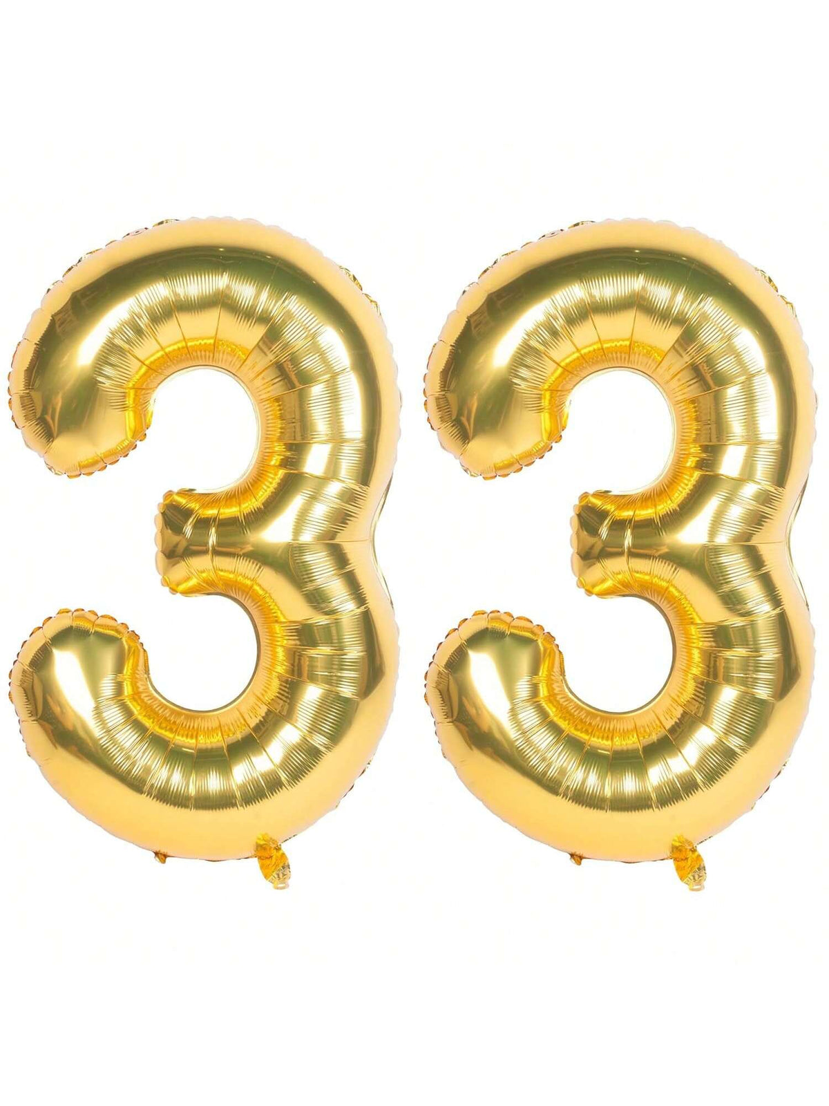 40" Gold Number 33 Helium Foil Balloon For Birthday Party And Banquet Decorations