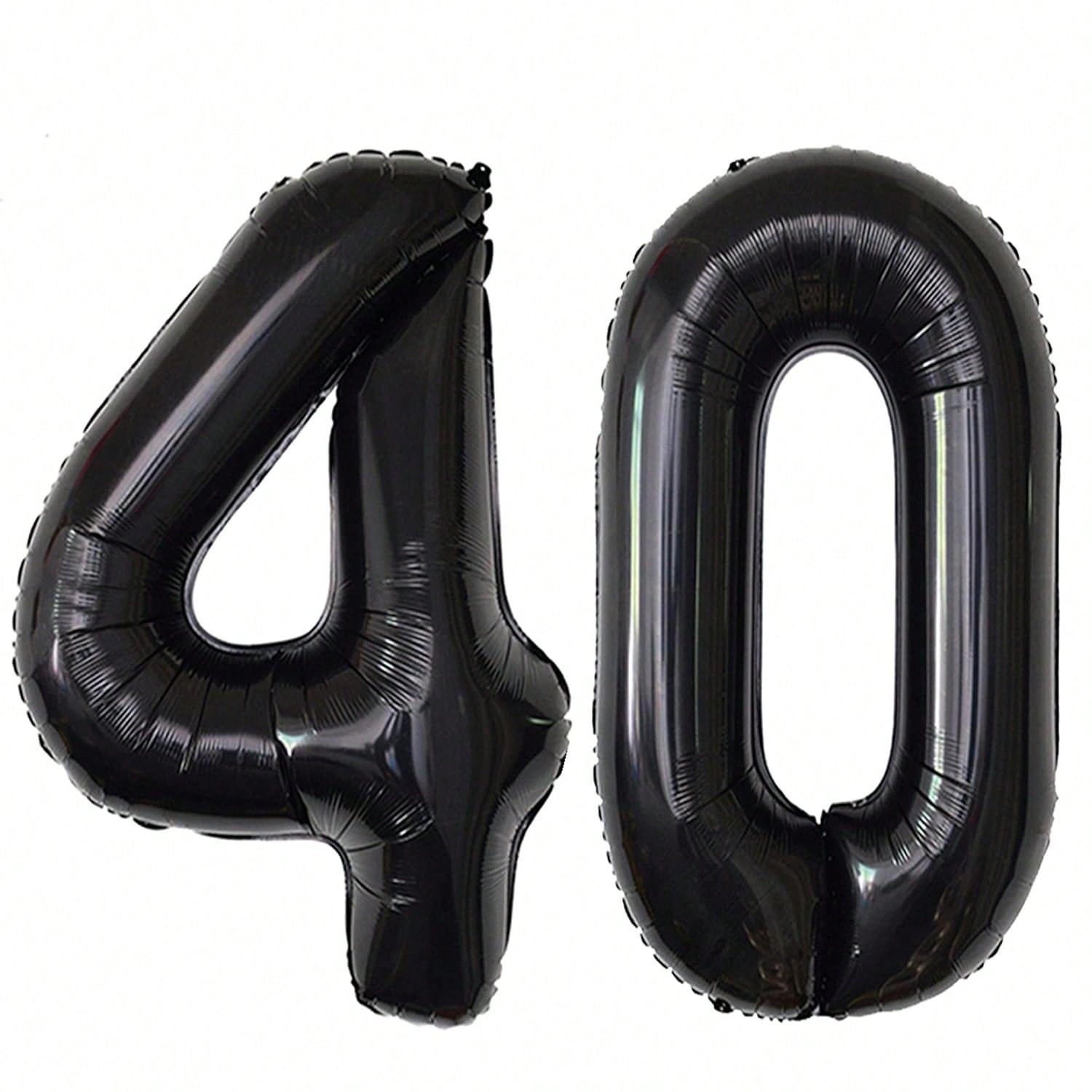 Giant Black 40 Foil Balloon for 40th Birthday, Anniversary, or Party Decor