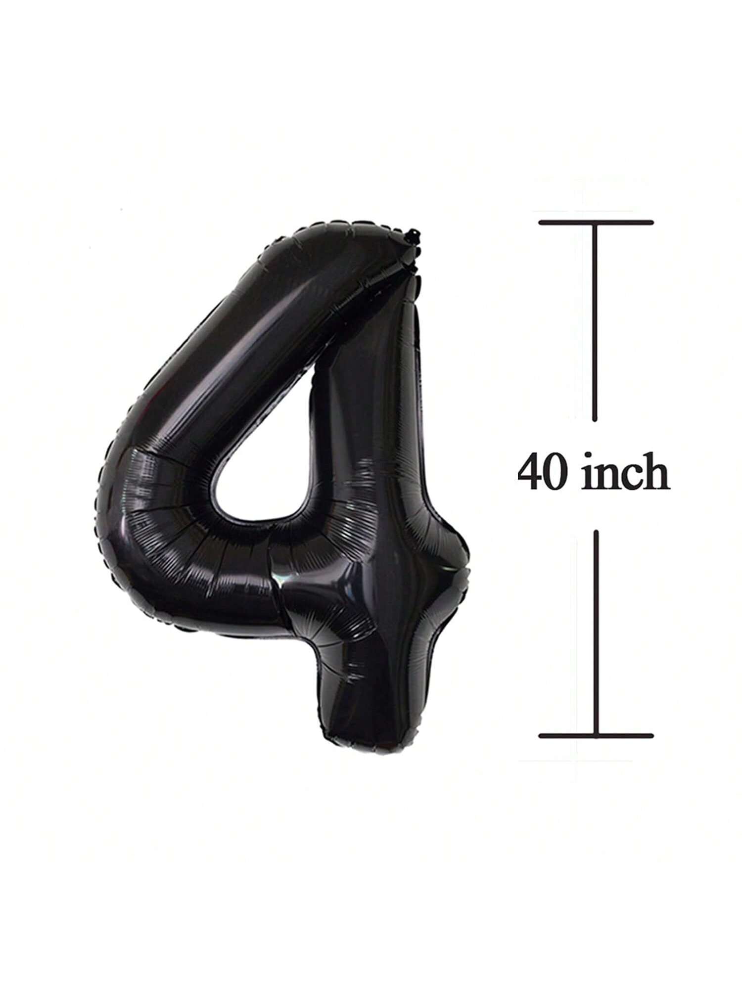 Giant Black 40 Foil Balloon for 40th Birthday, Anniversary, or Party Decor
