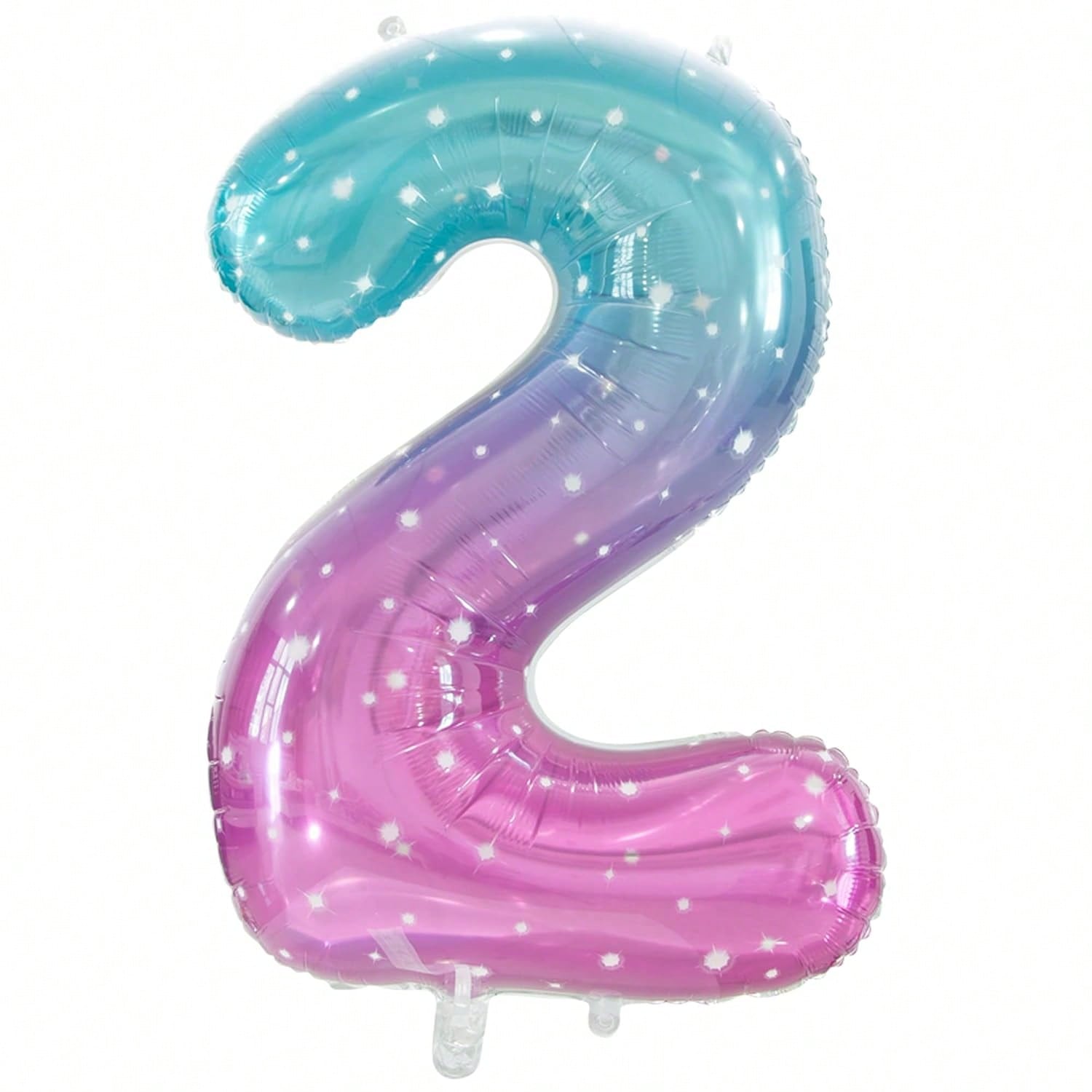 40 Inch Gradient Number 2 Foil Balloon for 2nd Birthday Frozen Party Decor