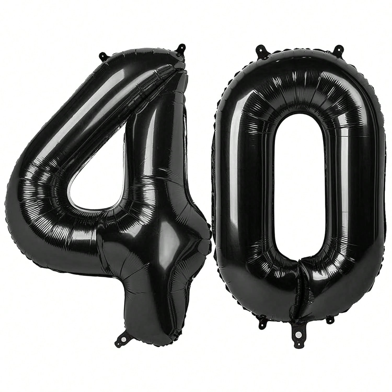 40 Inch Black Number 40 Balloon for 40th Birthday or Anniversary Party