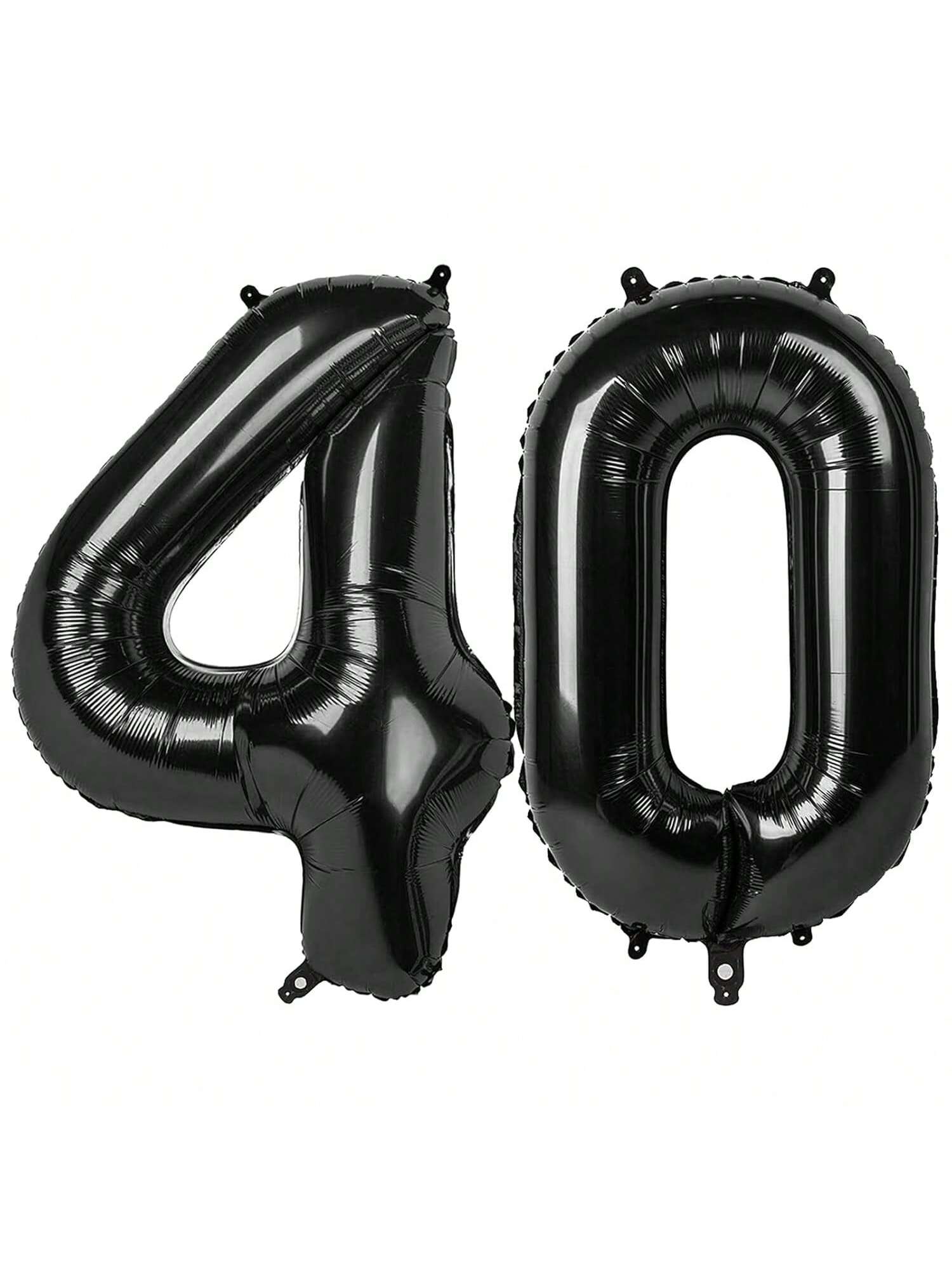 40 Inch Black Number 40 Balloon for 40th Birthday or Anniversary Party