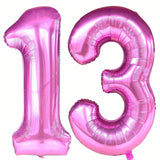 40-Inch Pink Number 13 Foil Balloon for Sweet 13th or 31st Birthday Party