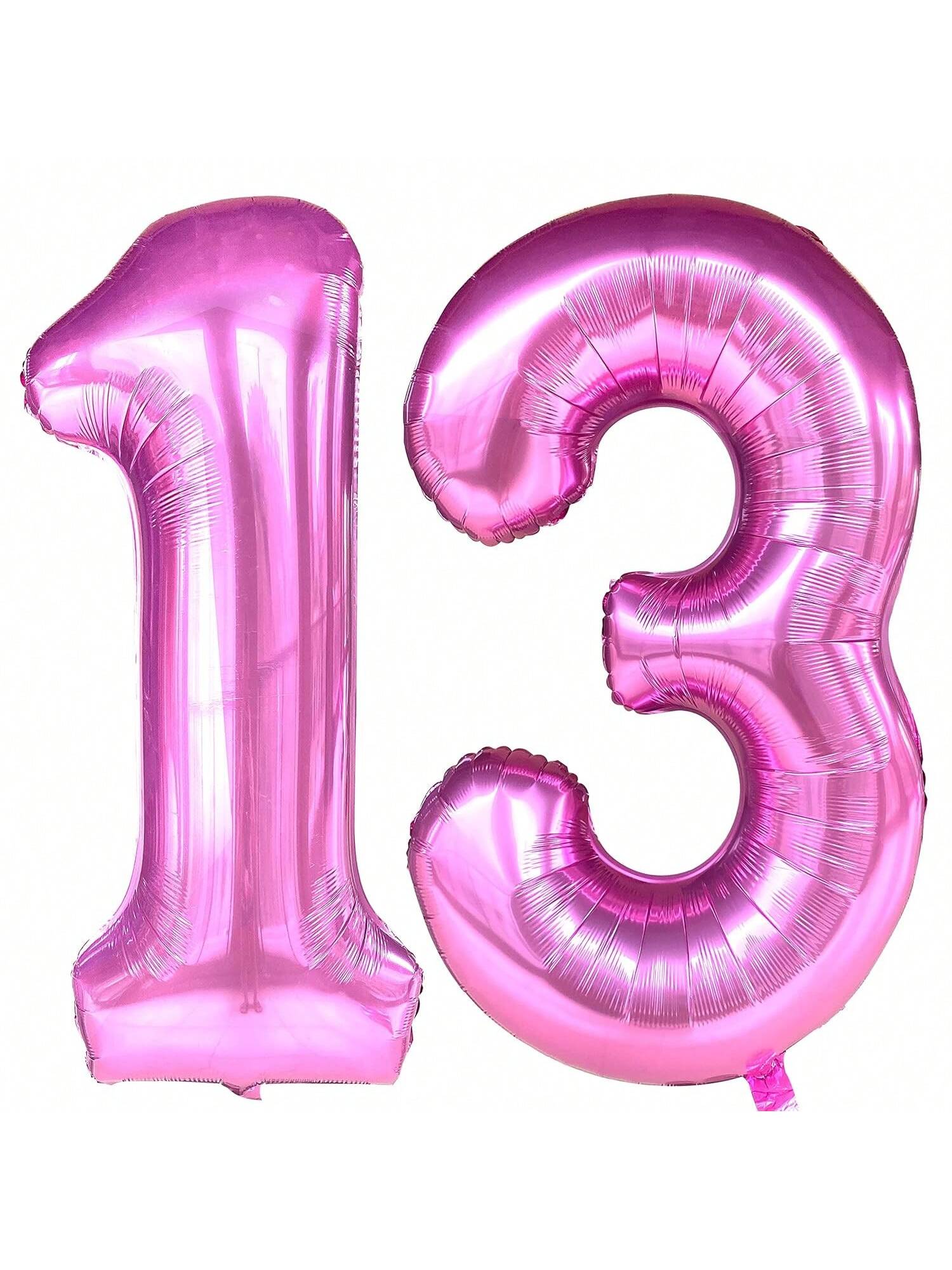 40-Inch Pink Number 13 Foil Balloon for Sweet 13th or 31st Birthday Party